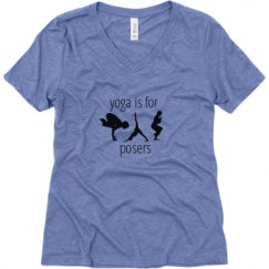 Ladies Relaxed Fit Super Soft Triblend V-Neck Tee