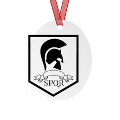 Metal Oval Christmas Ornament