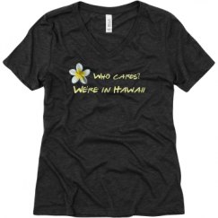 Ladies Relaxed Fit Super Soft Triblend V-Neck Tee