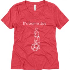 Ladies Relaxed Fit Super Soft Triblend V-Neck Tee