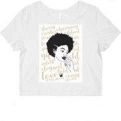 Ladies Slim Fit Crop Top Tee