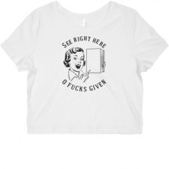 Ladies Slim Fit Crop Top Tee