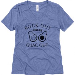 Ladies Relaxed Fit Super Soft Triblend V-Neck Tee