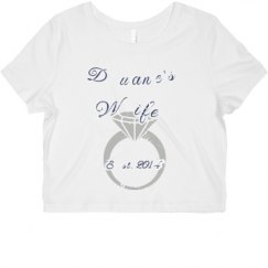 Ladies Slim Fit Crop Top Tee