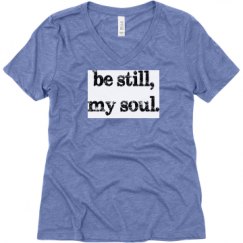 Ladies Relaxed Fit Super Soft Triblend V-Neck Tee