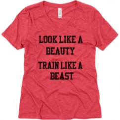 Ladies Relaxed Fit Super Soft Triblend V-Neck Tee