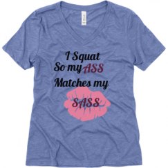 Ladies Relaxed Fit Super Soft Triblend V-Neck Tee