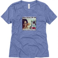 Ladies Relaxed Fit Super Soft Triblend V-Neck Tee