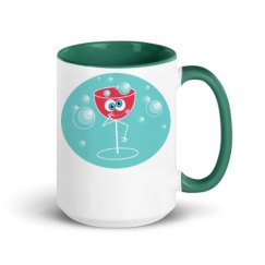 15oz Ceramic Mug with Color Inside