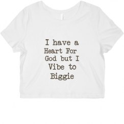 Ladies Slim Fit Crop Top Tee