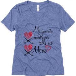 Ladies Relaxed Fit Super Soft Triblend V-Neck Tee