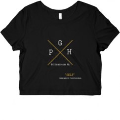 Ladies Slim Fit Crop Top Tee