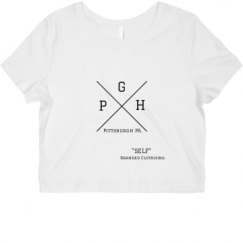 Ladies Slim Fit Crop Top Tee