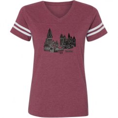 Ladies Relaxed Fit Vintage Sports Tee