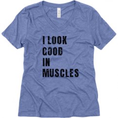 Ladies Relaxed Fit Super Soft Triblend V-Neck Tee