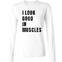 Ladies Relaxed Fit Basic Long Sleeve Tee