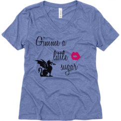 Ladies Relaxed Fit Super Soft Triblend V-Neck Tee