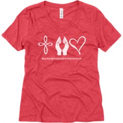 Ladies Relaxed Fit Super Soft Triblend V-Neck Tee