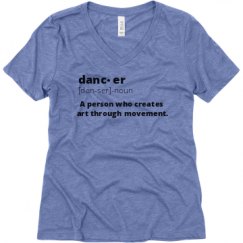 Ladies Relaxed Fit Super Soft Triblend V-Neck Tee