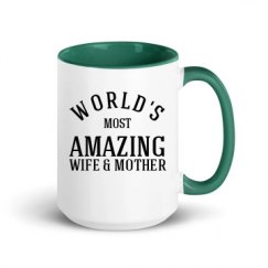 15oz Ceramic Mug with Color Inside