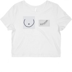 Ladies Slim Fit Crop Top Tee