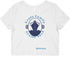 Ladies Slim Fit Crop Top Tee