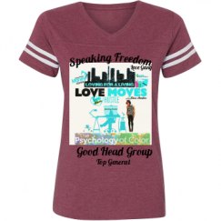 Ladies Relaxed Fit Vintage Sports Tee