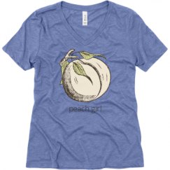 Ladies Relaxed Fit Super Soft Triblend V-Neck Tee