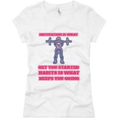 Ladies Slim Fit Basic Promo Jersey Tee