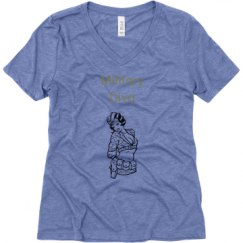 Ladies Relaxed Fit Super Soft Triblend V-Neck Tee
