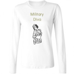 Ladies Relaxed Fit Basic Long Sleeve Tee