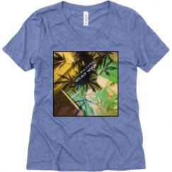 Ladies Relaxed Fit Super Soft Triblend V-Neck Tee