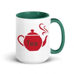 15oz Ceramic Mug with Color Inside