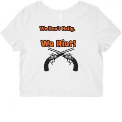 Ladies Slim Fit Crop Top Tee