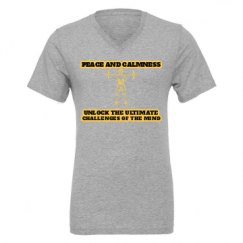 Unisex CVC Jersey V-Neck T-Shirt