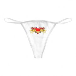 Basic White Thong Underwear