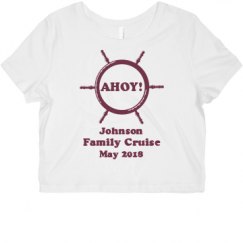 Ladies Slim Fit Crop Top Tee