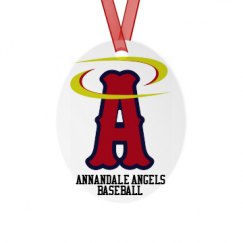 Metal Oval Christmas Ornament