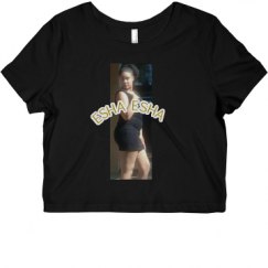 Ladies Slim Fit Crop Top Tee