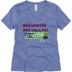 Ladies Relaxed Fit Super Soft Triblend V-Neck Tee