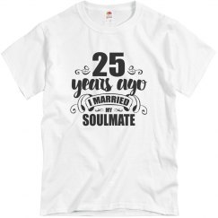 25th Wedding Anniversary 25 Years Married Soulmate 