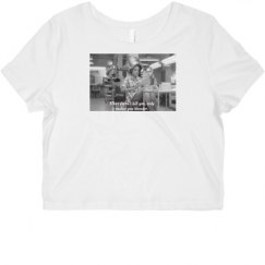 Ladies Slim Fit Crop Top Tee