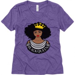 Ladies Relaxed Fit Super Soft Triblend V-Neck Tee