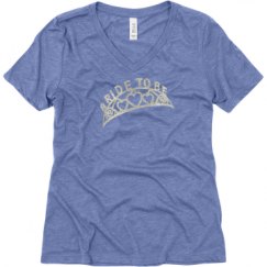 Ladies Relaxed Fit Super Soft Triblend V-Neck Tee