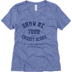 Ladies Relaxed Fit Super Soft Triblend V-Neck Tee