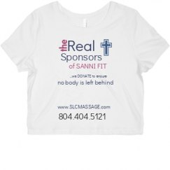 Ladies Slim Fit Crop Top Tee