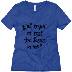 Ladies Relaxed Fit V-Neck Tee