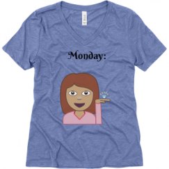 Ladies Relaxed Fit Super Soft Triblend V-Neck Tee