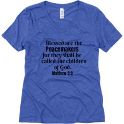 Ladies Relaxed Fit Super Soft Triblend V-Neck Tee