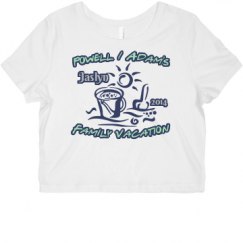 Ladies Slim Fit Crop Top Tee